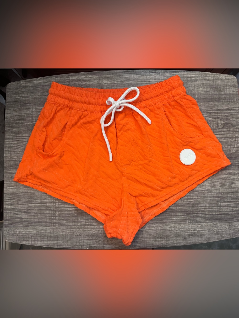 triangl swimwear Bright Orange Athletic Drawstring Shorts